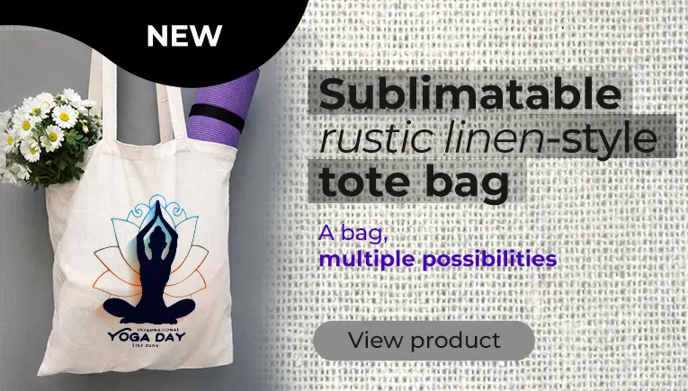 Rustic Llinen like rustic tote bag for sublimation